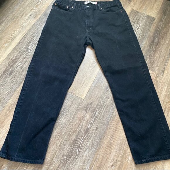LEVI`S 505 Jeans 40"x31" Men's Regular Fit Straight Leg Black Denim - Picture 4 of 12